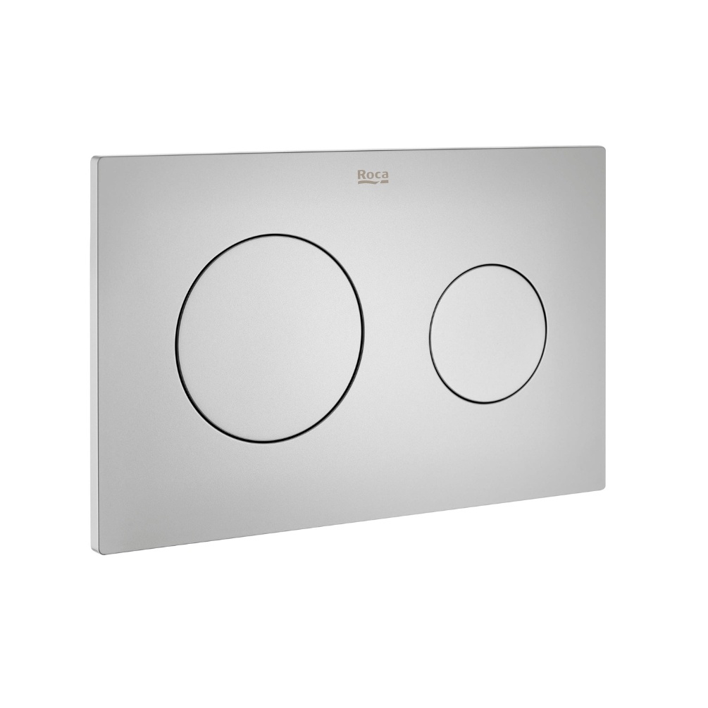 Cut out image of the Roca Duplo One PL10 Matt Chrome Dual Flush Plate